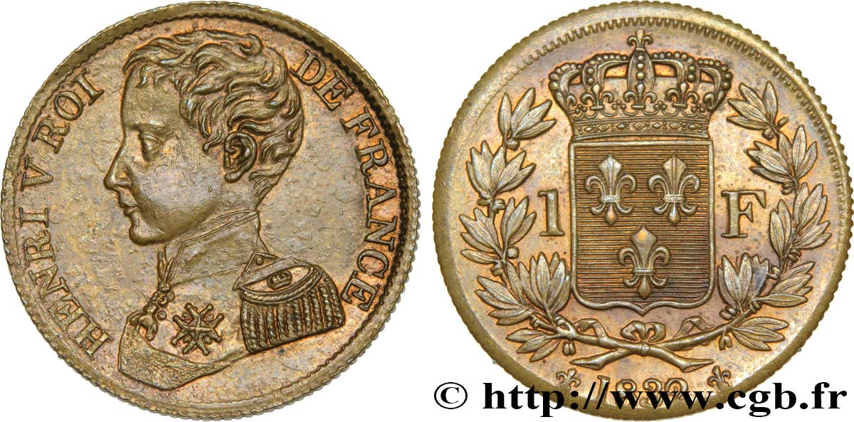 1 franc en bronze 1832  VG.cf. 2705 (non signalé) VZ60 