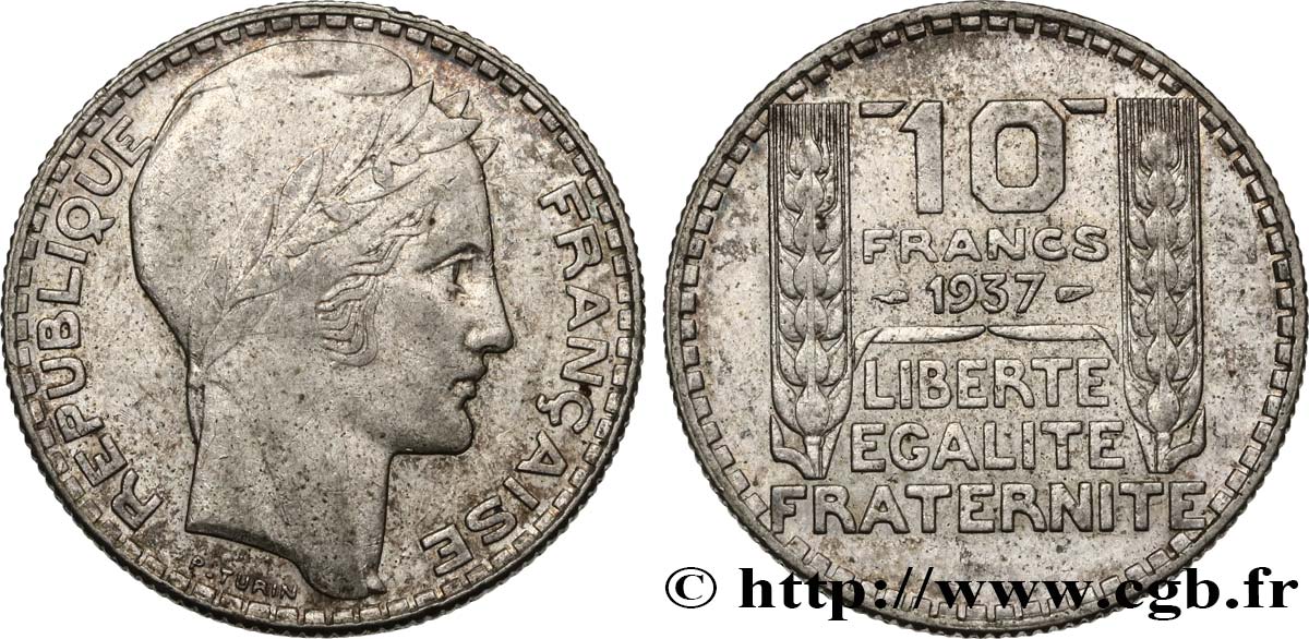 10 francs Turin 1937  F.360/8 TTB54 