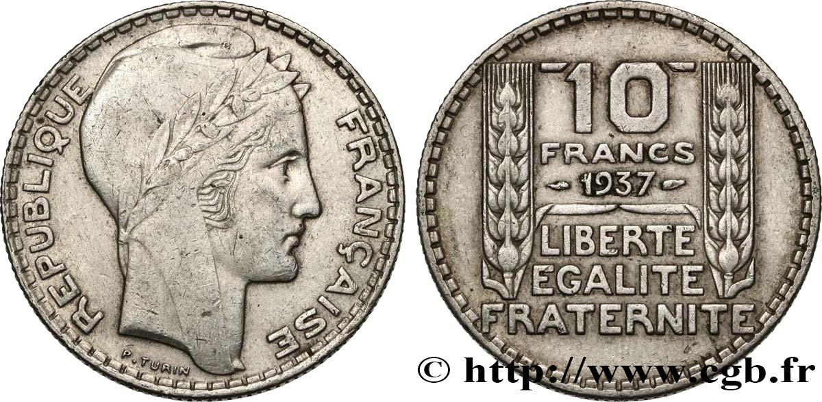 10 francs Turin 1937  F.360/8 SS 