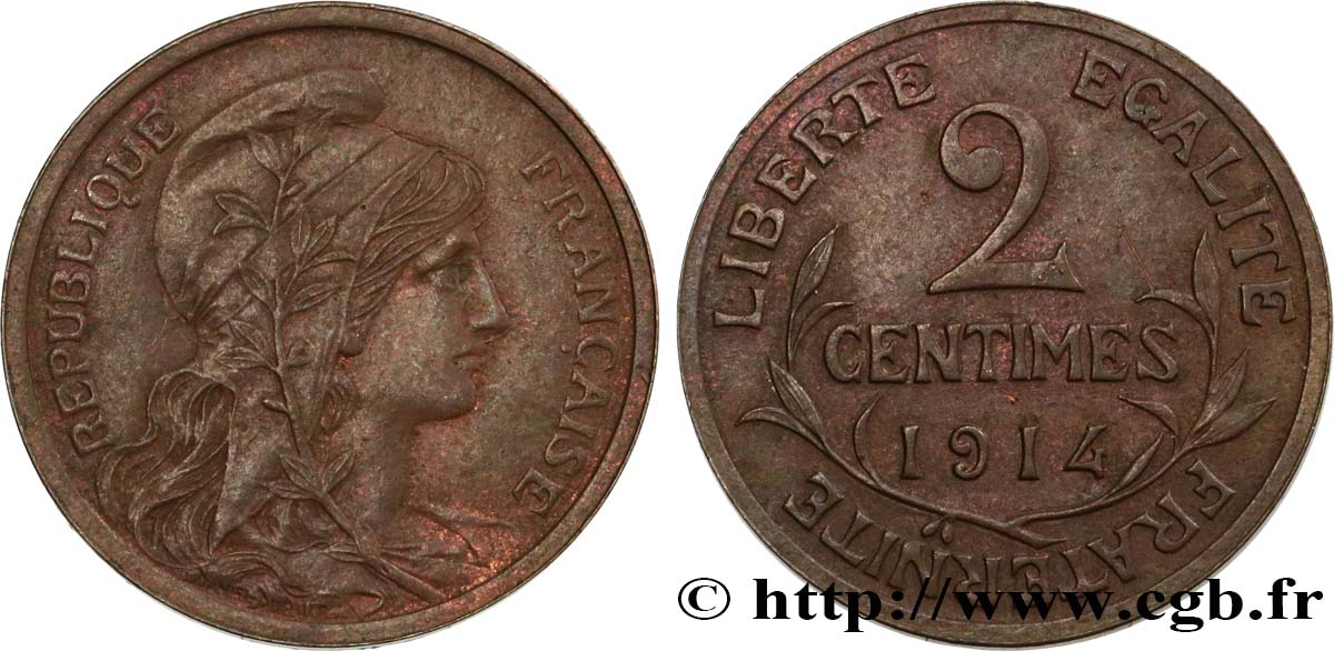 2 centimes Daniel-Dupuis 1914 Paris F.110/17 MBC53 
