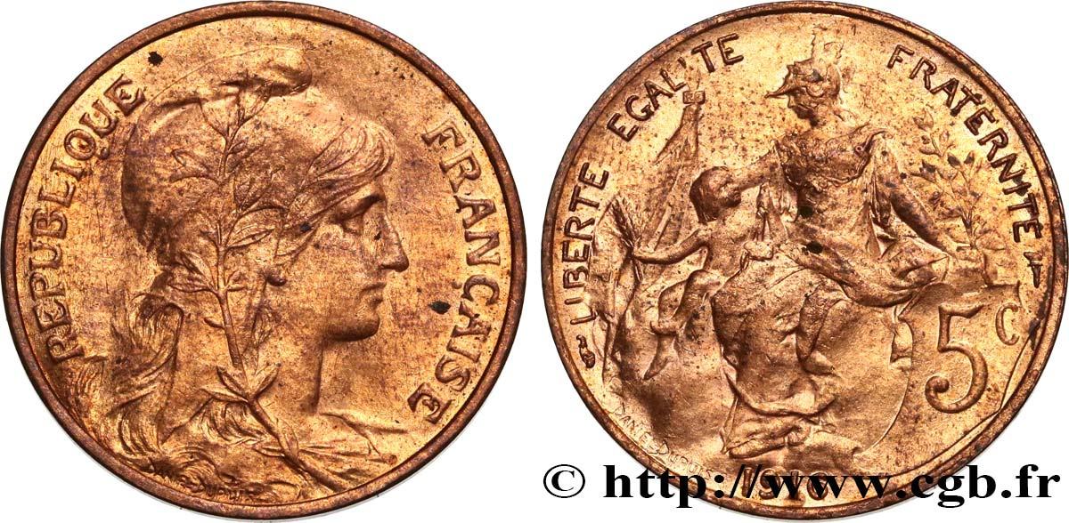 5 centimes Daniel-Dupuis 1916  F.119/28 MS63 