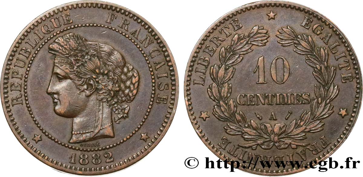 10 centimes Cérès 1882 Paris F.135/26 SS48 