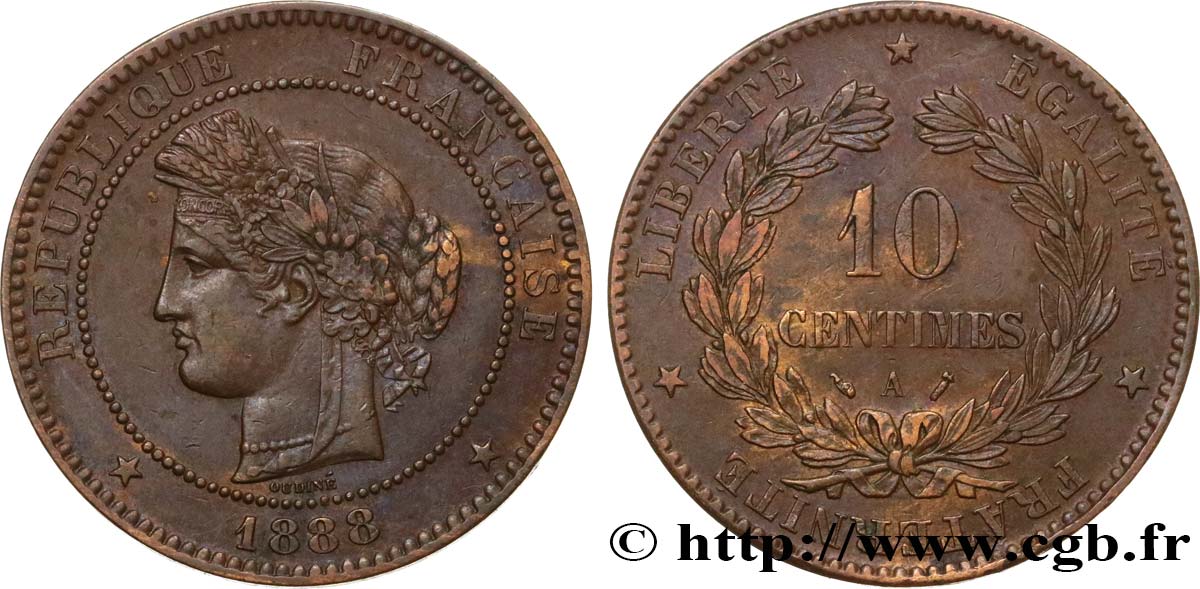 10 centimes Cérès 1888 Paris F.135/33 BB40 