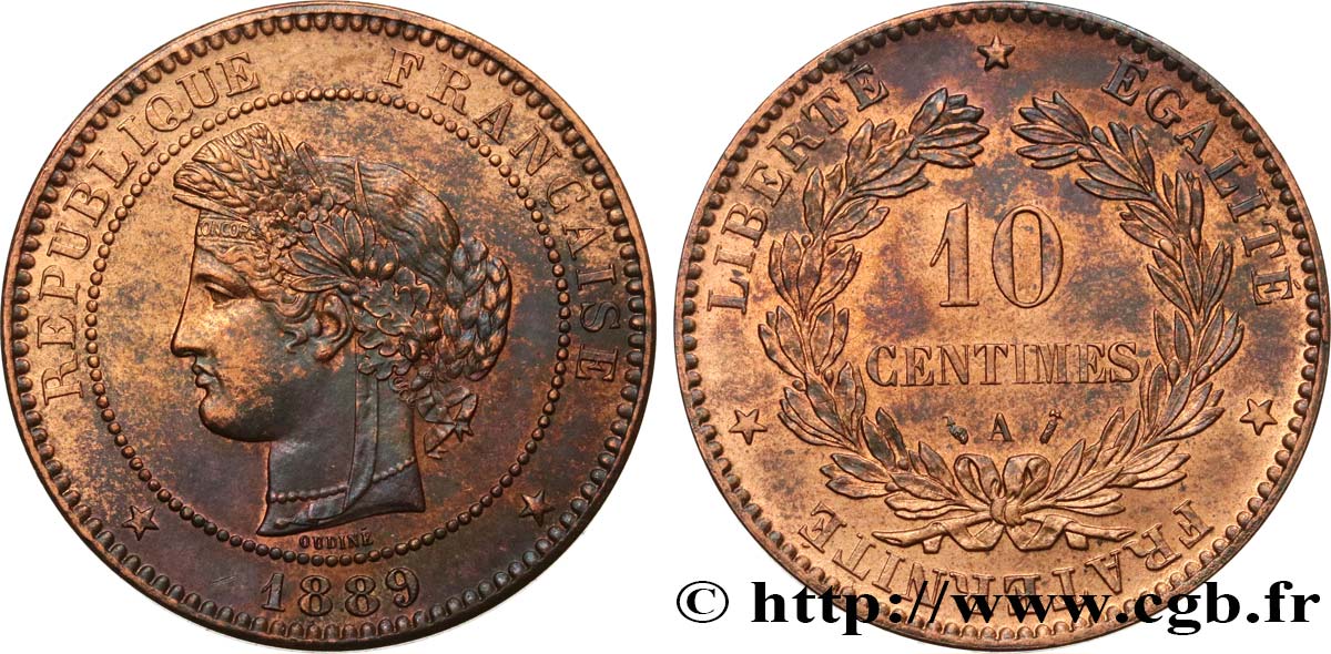 10 centimes Cérès 1889 Paris F.135/34 MBC54 