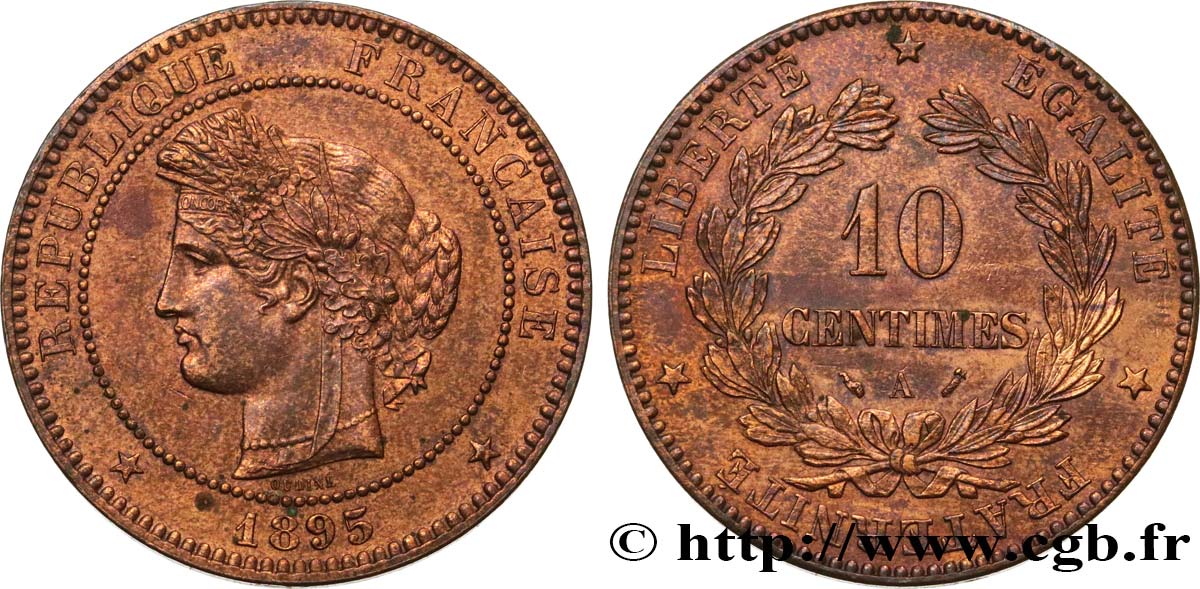 10 centimes Cérès 1895 Paris F.135/40 q.SPL 