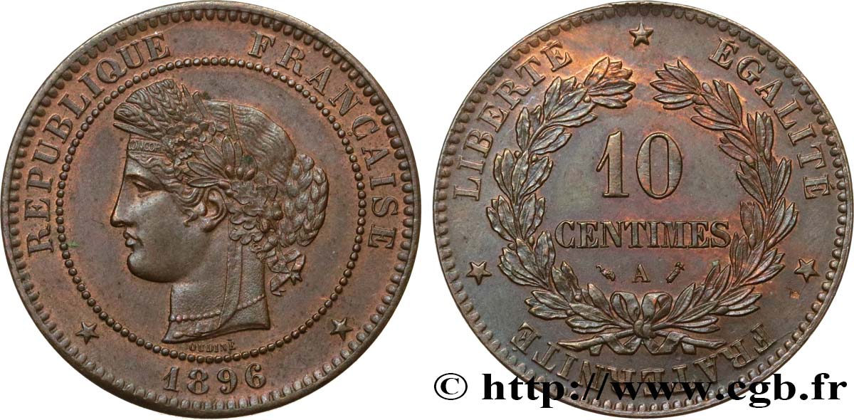 10 centimes Cérès 1896 Paris F.135/41 MBC54 