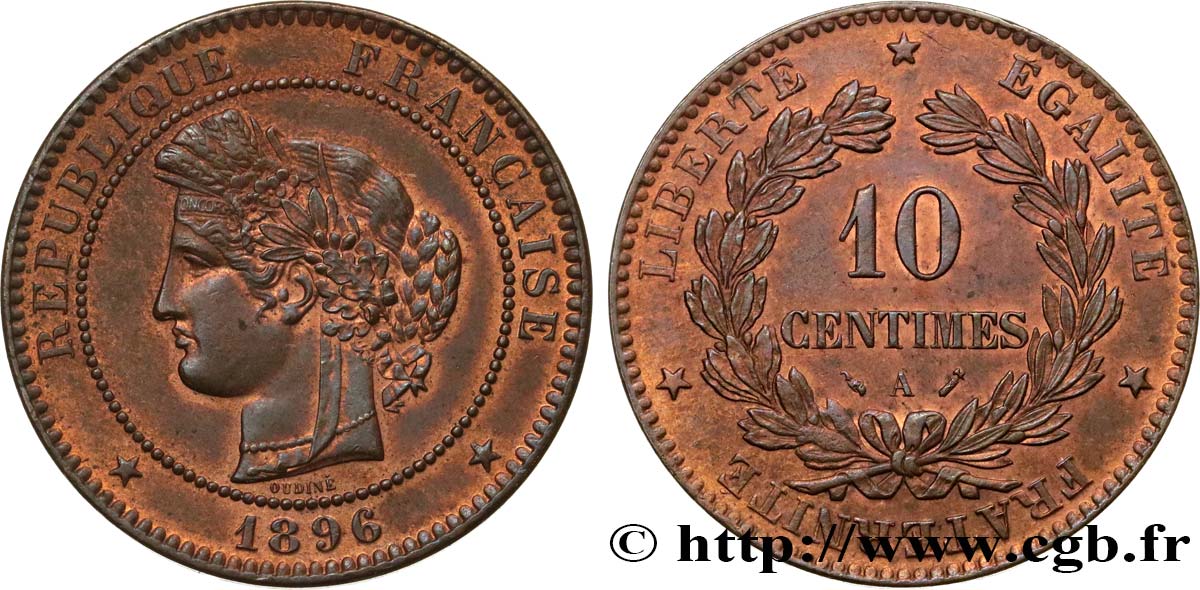 10 centimes Cérès 1896 Paris F.135/41 MBC 