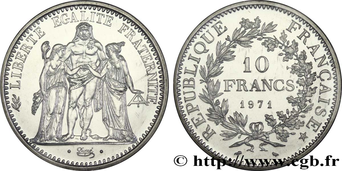 10 francs Hercule 1971  F.364/10 FDC 
