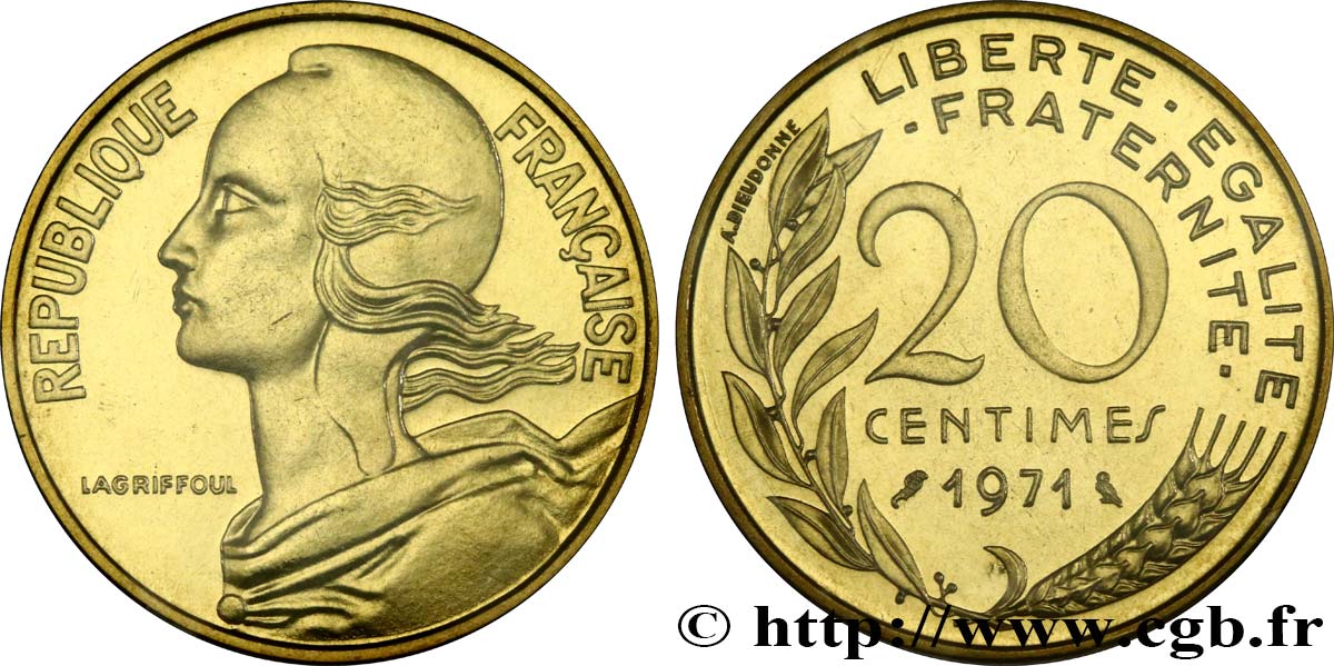 20 centimes Marianne 1971 Paris F.156/11 MS 