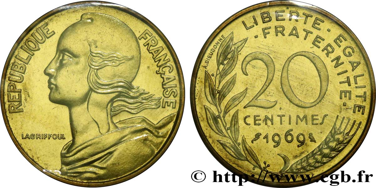 20 centimes Marianne 1969 Paris F.156/9 MS 
