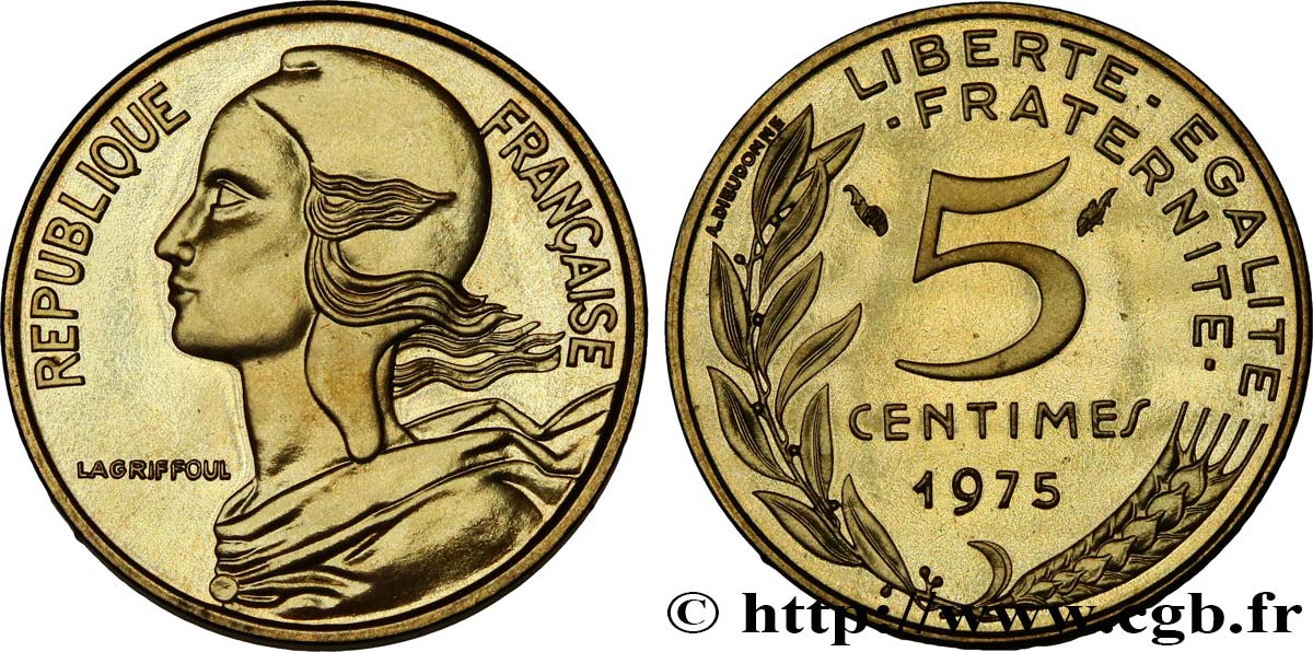 5 centimes Marianne 1975 Pessac F.125/11 FDC 