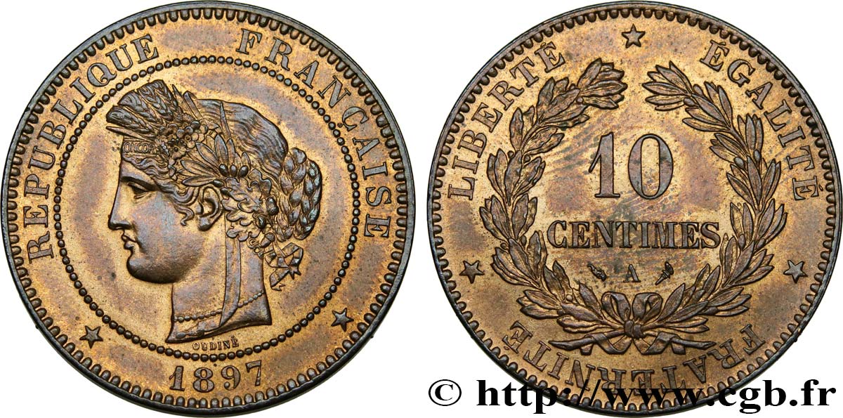 10 centimes Cérès 1897 Paris F.135/44 SPL60 