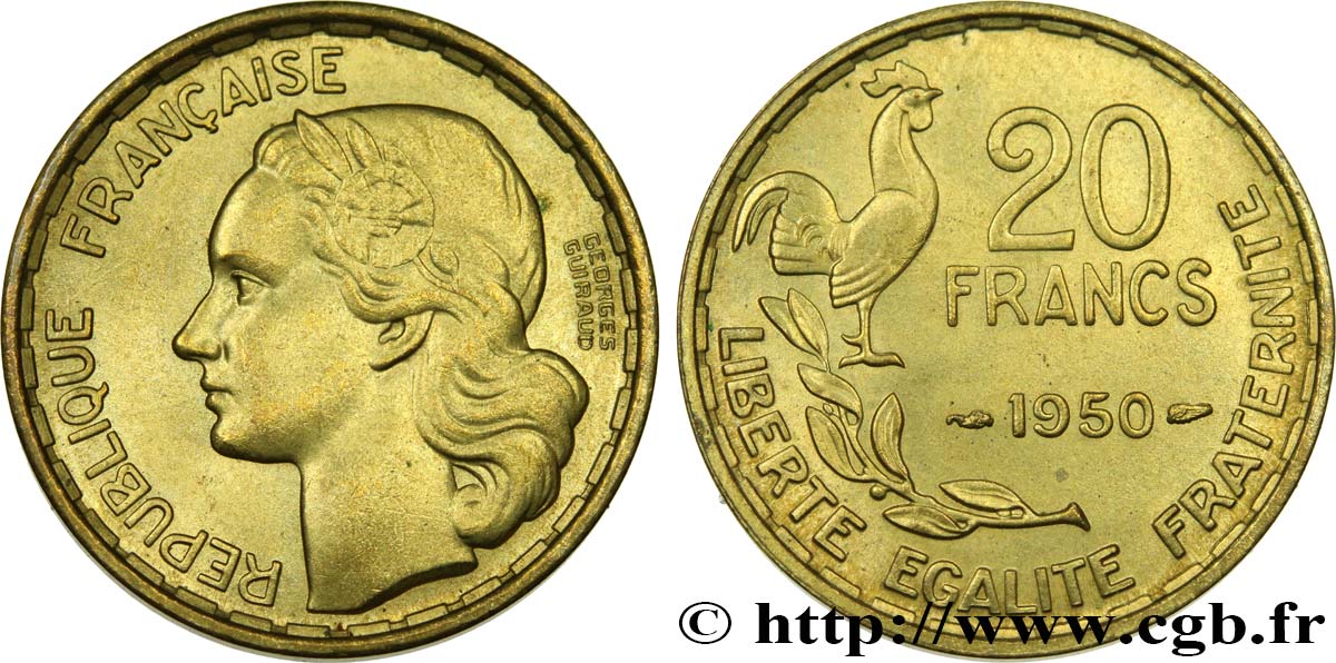 20 francs Georges Guiraud 1950  F.401/1 MS60 