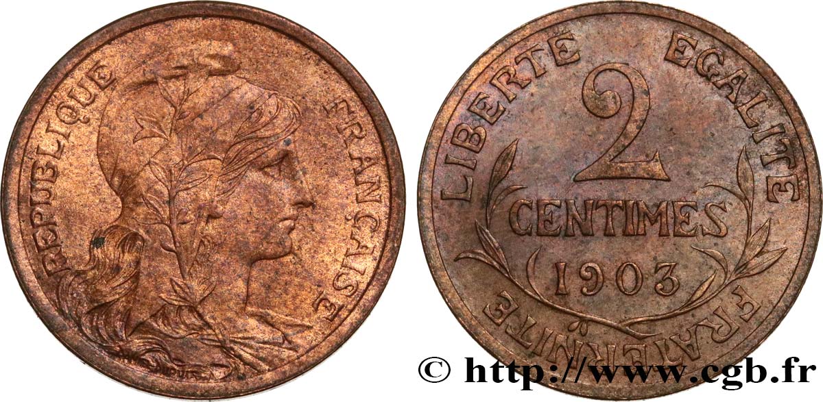 2 centimes Daniel-Dupuis 1903 Paris F.110/8 MS60 