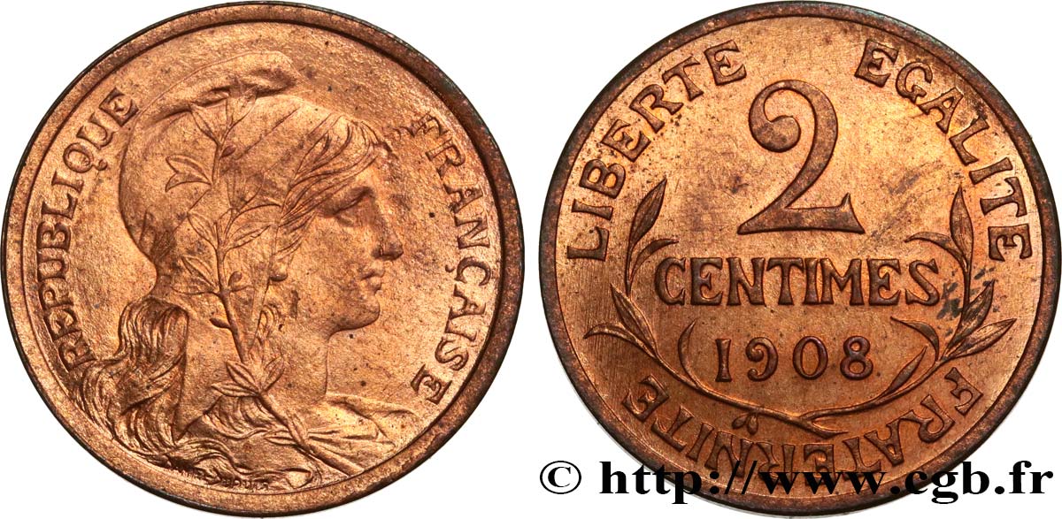 2 centimes Daniel-Dupuis 1908 Paris F.110/11 SC63 