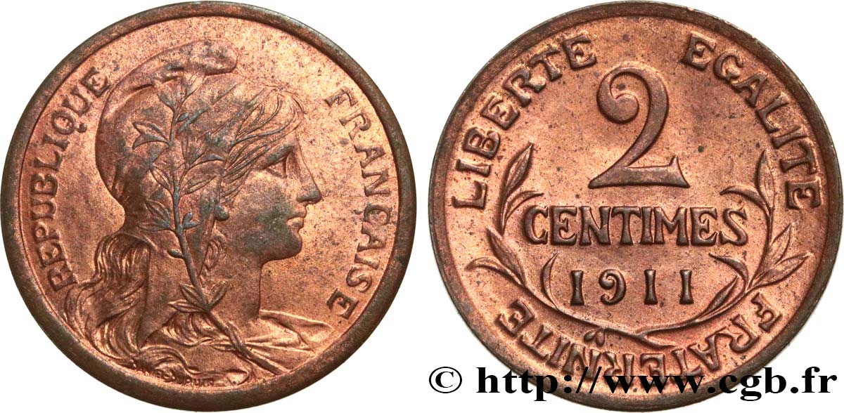 2 centimes Daniel-Dupuis 1911 Paris F.110/14 MS62 