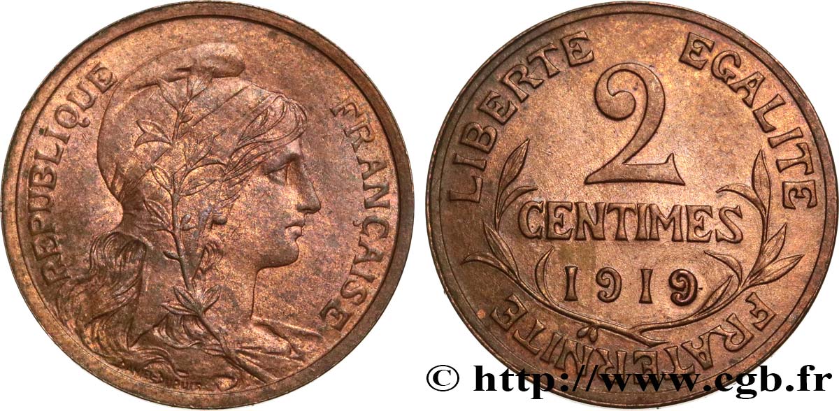 2 centimes Daniel-Dupuis 1919 Paris F.110/19 VZ58 