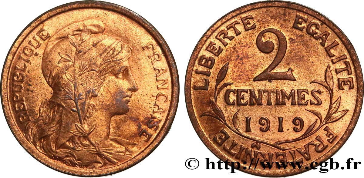 2 centimes Daniel-Dupuis 1919 Paris F.110/19 SPL62 