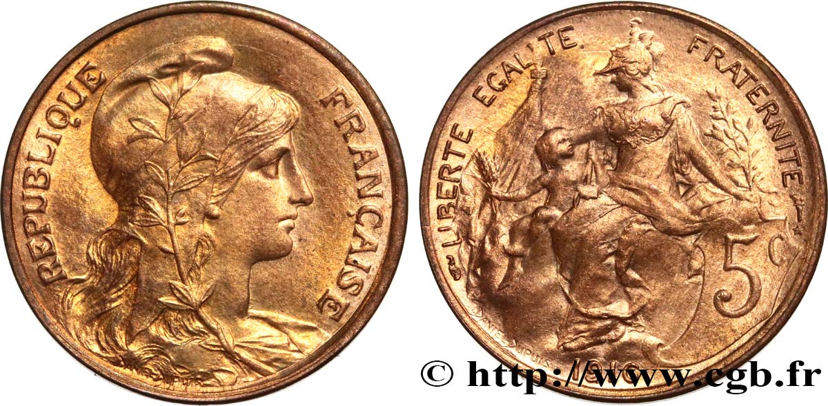 5 centimes Daniel-Dupuis 1916  F.119/29 MS63 