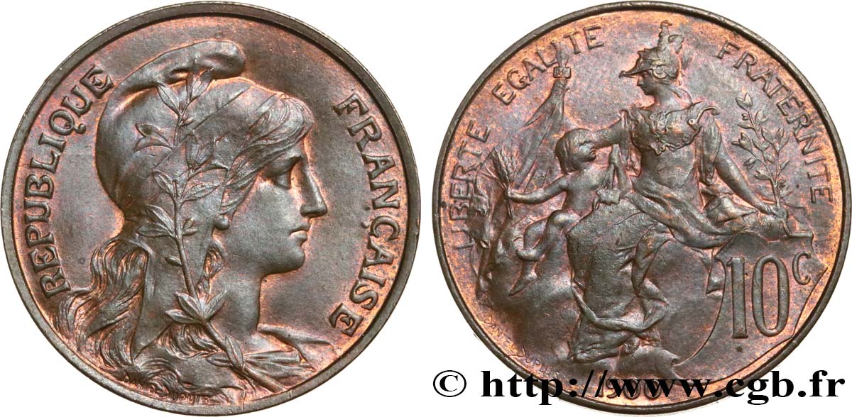 10 centimes Daniel-Dupuis 1900  F.136/8 EBC 