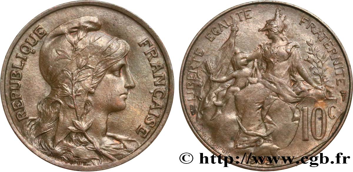 10 centimes Daniel-Dupuis 1902  F.136/11 XF45 