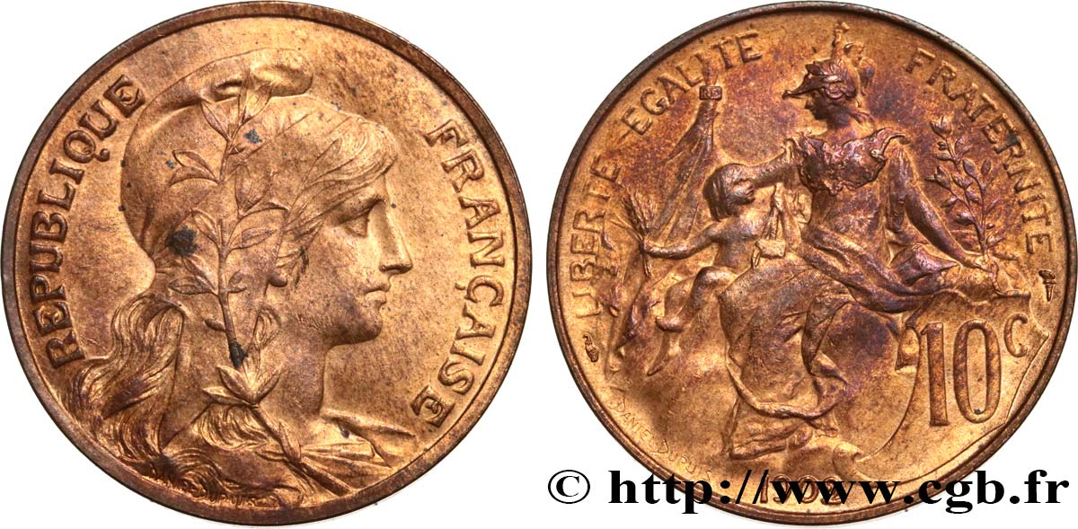 10 centimes Daniel-Dupuis 1902  F.136/11 AU54 