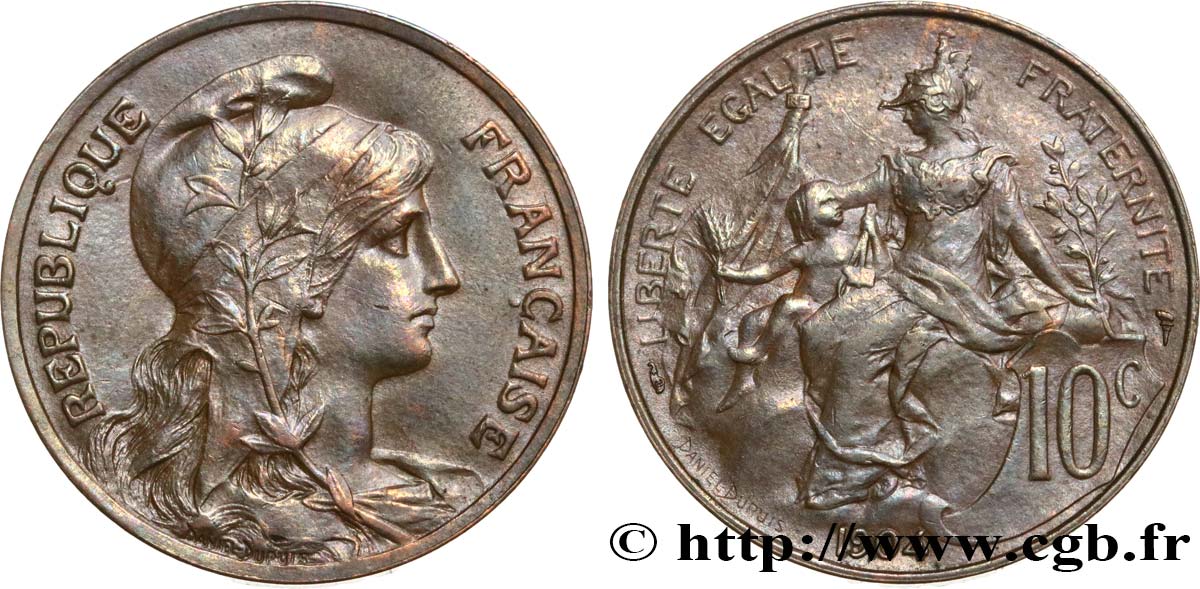 10 centimes Daniel-Dupuis 1904  F.136/13 XF45 
