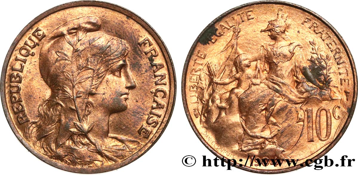 10 centimes Daniel-Dupuis 1904  F.136/13 TTB54 
