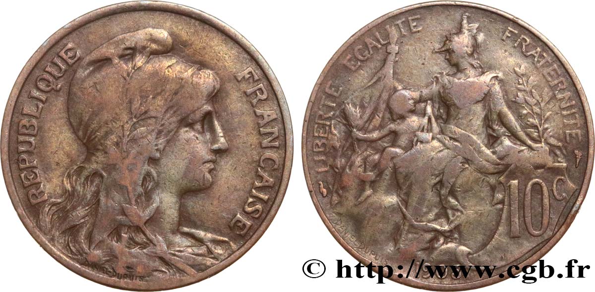 10 centimes Daniel-Dupuis 1905  F.136/14 TB15 