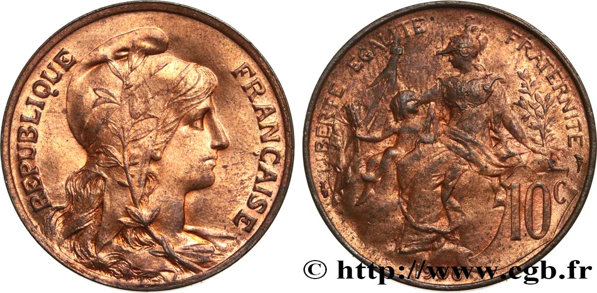 10 centimes Daniel-Dupuis 1906  F.136/15 SPL55 