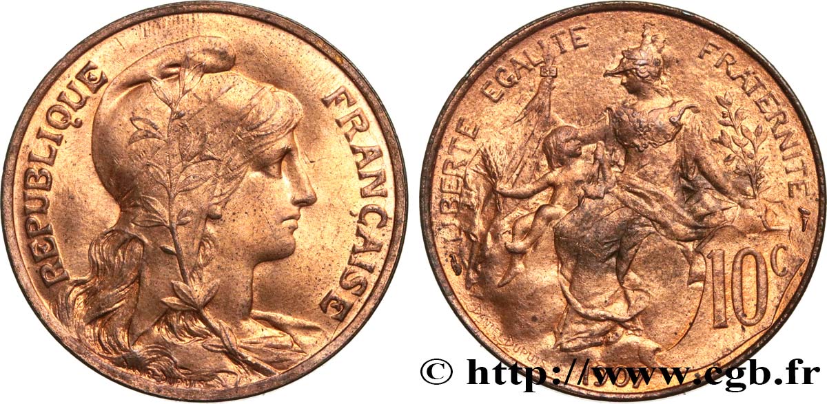 10 centimes Daniel-Dupuis 1907  F.136/16 AU 