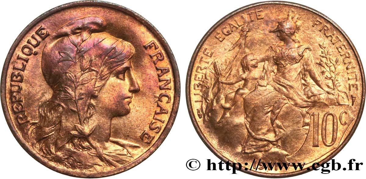 10 centimes Daniel-Dupuis 1911  F.136/20 SPL55 