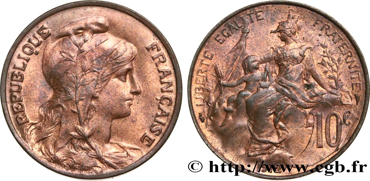 10 centimes Daniel-Dupuis 1912  F.136/21 SPL55 