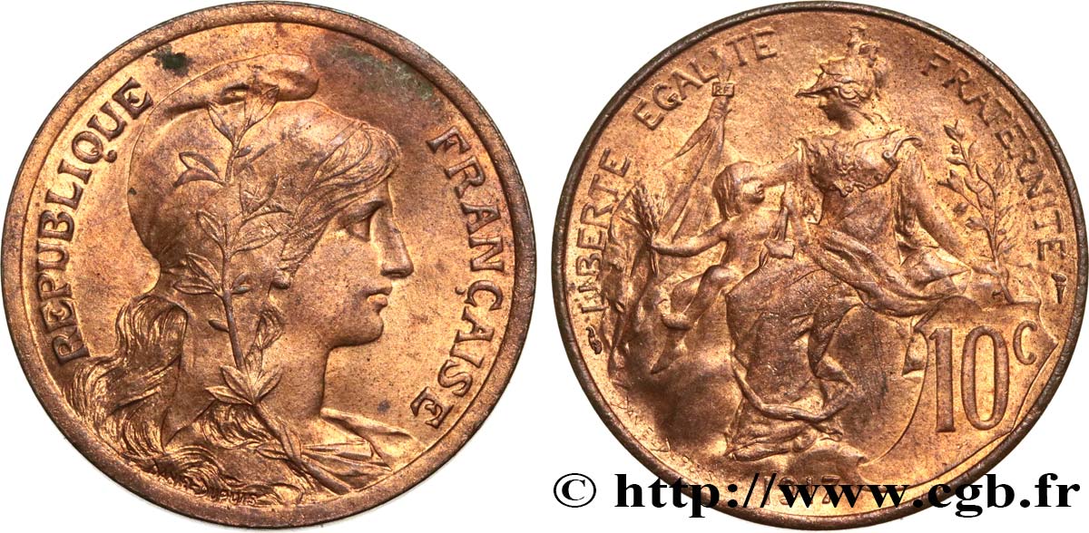 10 centimes Daniel-Dupuis 1917  F.136/28 TTB54 