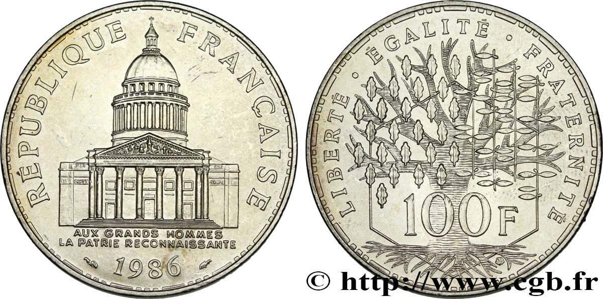 100 francs Panthéon 1986  F.451/6 SUP60 