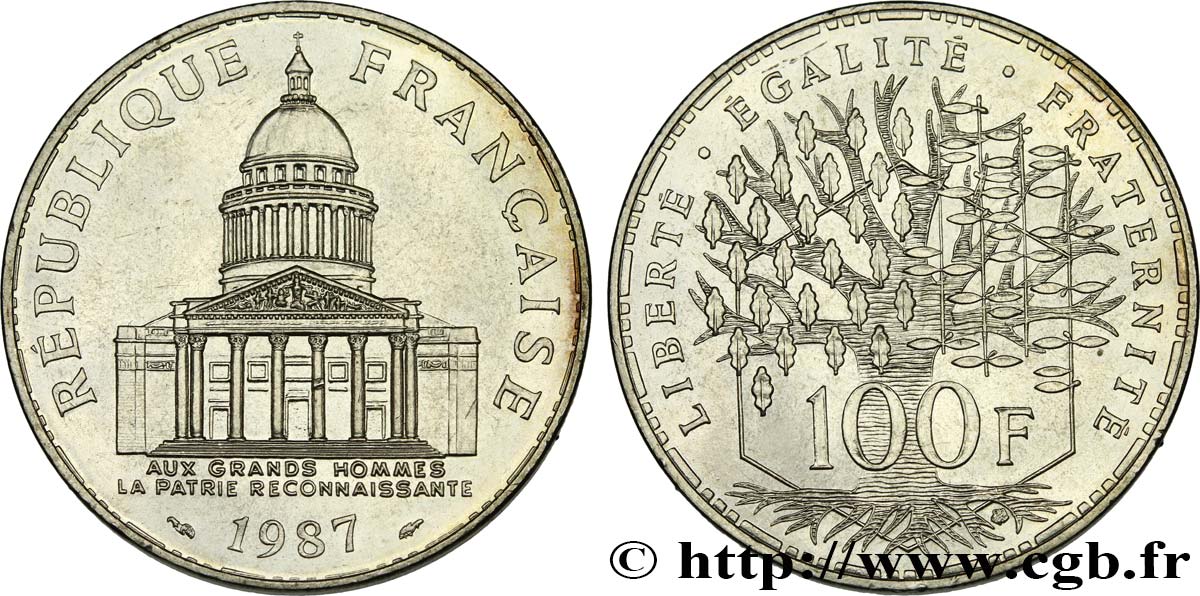 100 francs Panthéon 1987  F.451/7 MS62 