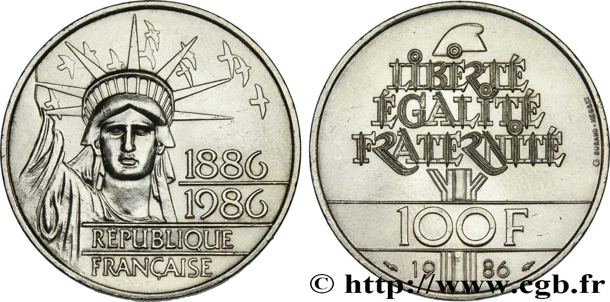 100 francs Liberté (Statue de la) 1986  F.454/2 SPL63 