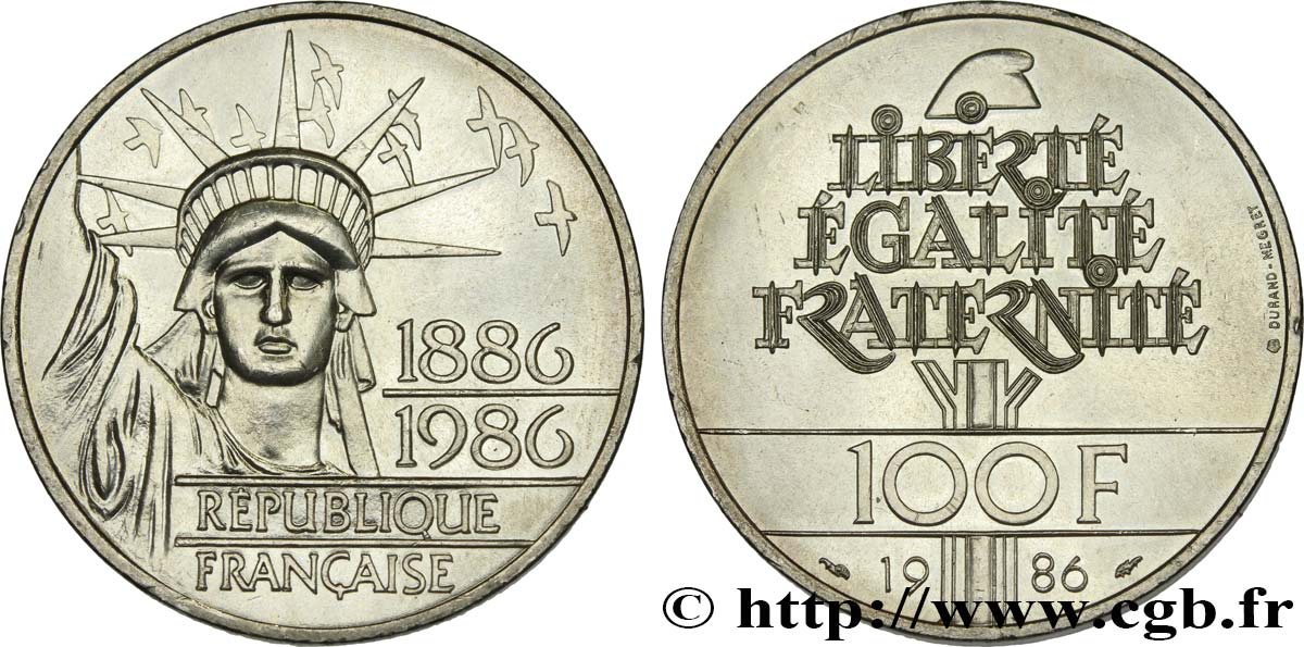 100 francs Liberté (Statue de la) 1986  F.454/2 MS63 