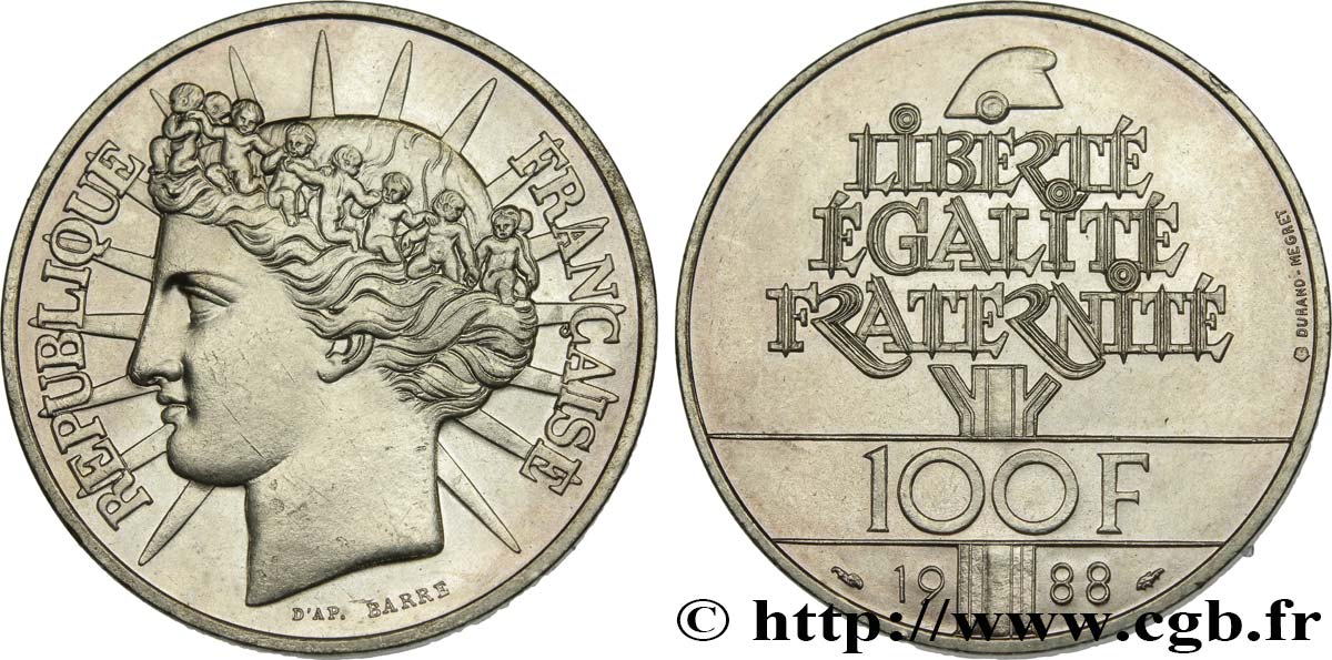 100 francs Fraternité 1988  F.456/2 AU 