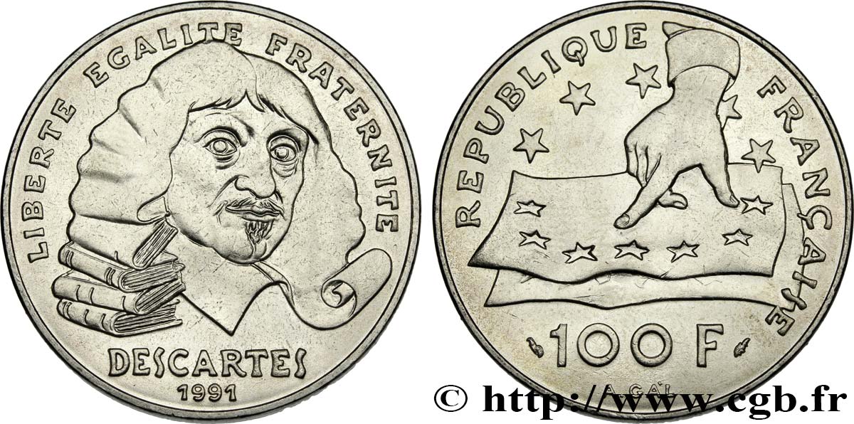 100 francs René Descartes 1991  F.459/2 fST 