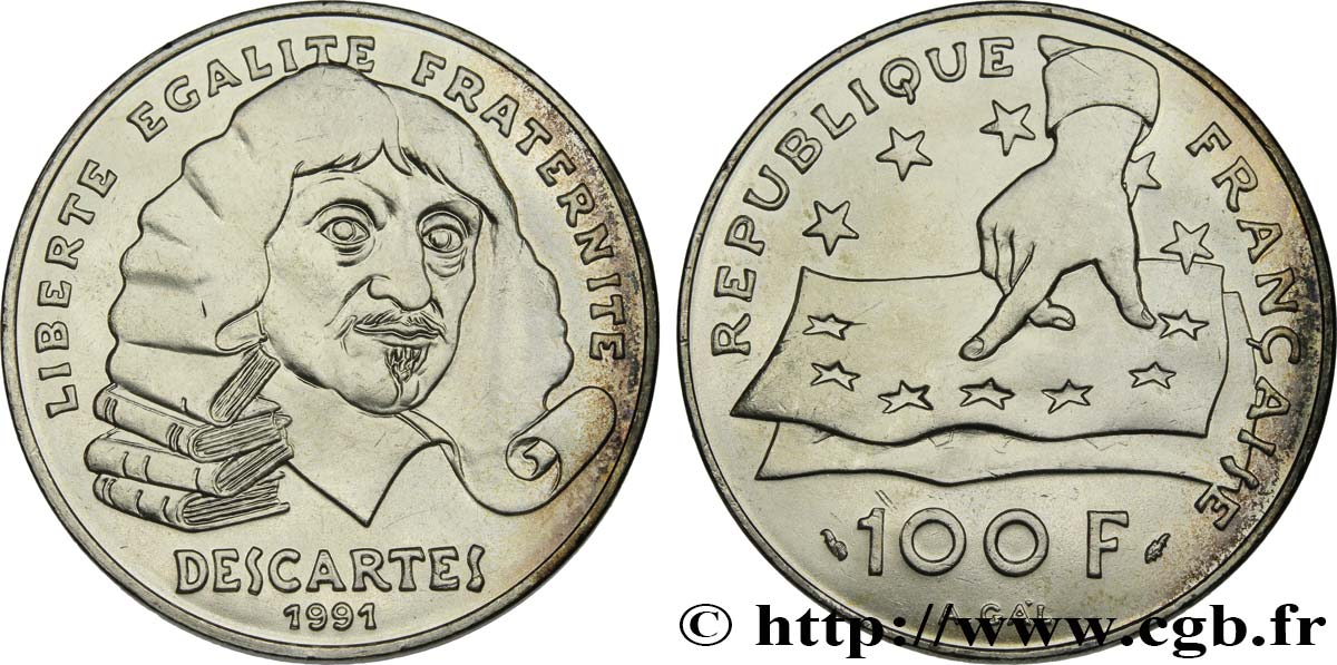 100 francs René Descartes 1991  F.459/2 fST 