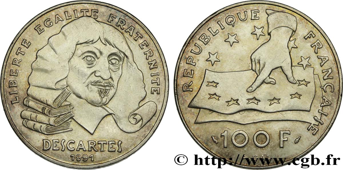 100 francs René Descartes 1991  F.459/2 EBC 
