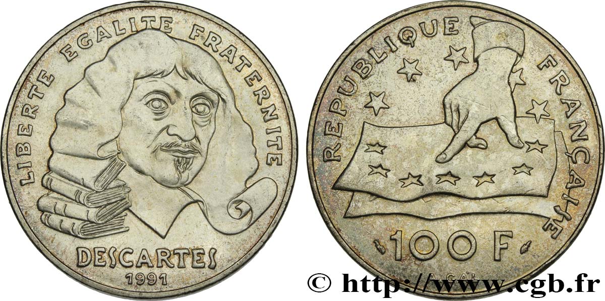 100 francs René Descartes 1991  F.459/2 AU 