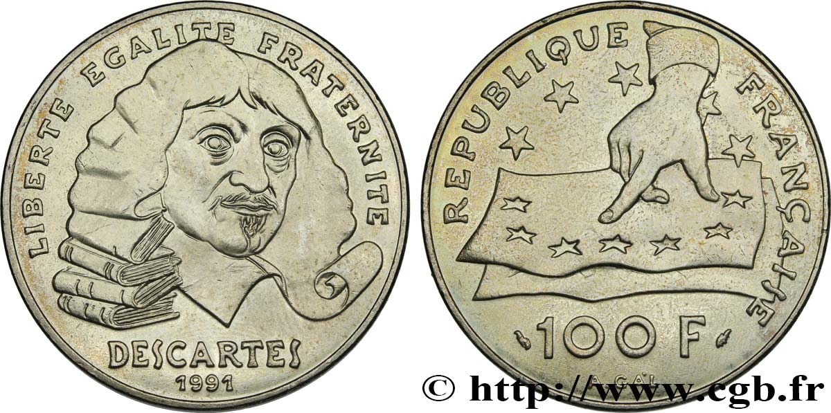 100 francs René Descartes 1991  F.459/2 VZ 