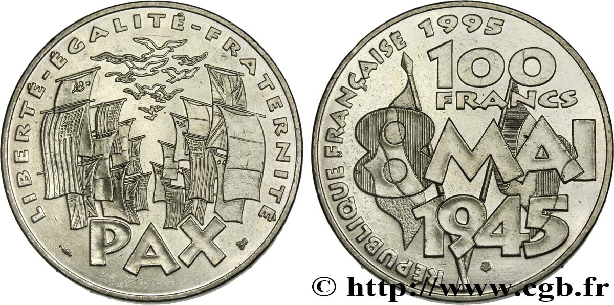 100 francs 8 Mai 1945 1995  F.463/2 XF 