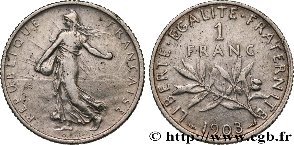 1 franc Semeuse 1903  F.217/8 BC+ 