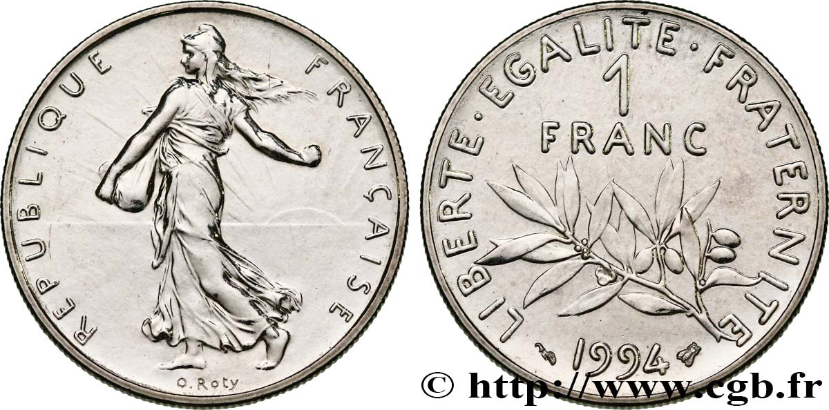 1 franc Semeuse, nickel, Brillant Universel 1994 Pessac F.226/42 MS 