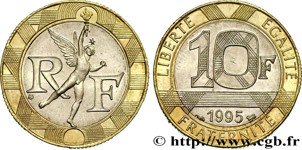 10 francs Génie de la Bastille 1995 Pessac F.375/12 SUP60 