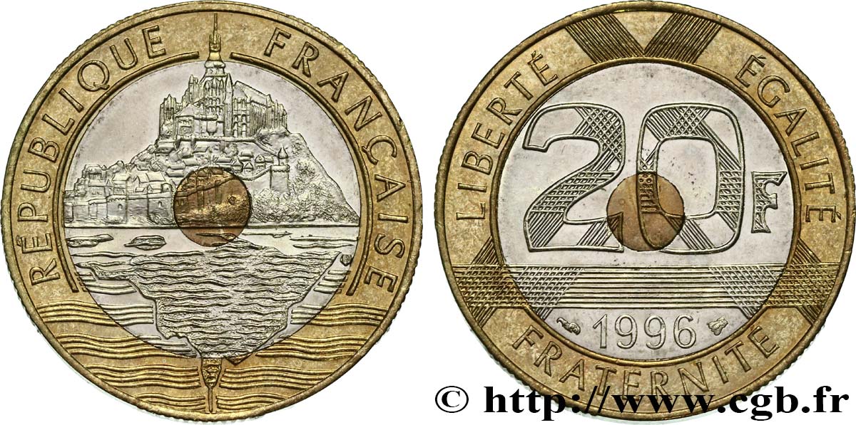 20 francs Mont Saint-Michel 1996 Pessac F.403/12 MS62 