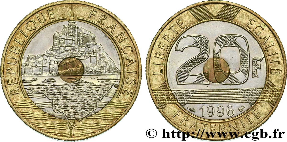 20 francs Mont Saint-Michel 1996 Pessac F.403/12 MS62 